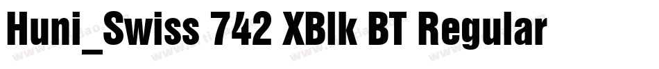 Huni_Swiss 742 XBlk BT Regular字体转换